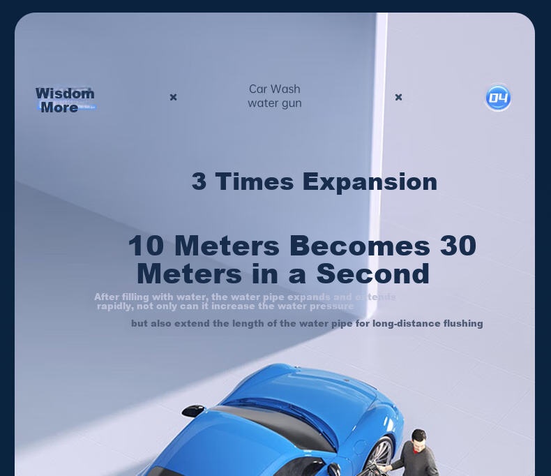 HUIDUODUO Magic Water Gun, Outdoor Super Powerful High-Pressure Watering Can, Garden Sprayer, Car Washer, Balcony Multi-Purpose Yard Cleaner, Self-Washing Car Pressure Booster 10