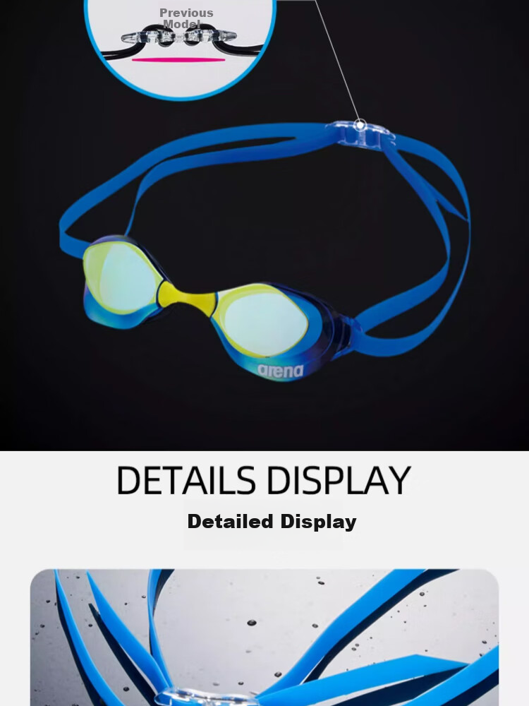 Arena Swimming Goggles Imported Coating HD Waterproof Anti-Fog Anti-Glare Professional Training Racing Unisex 9