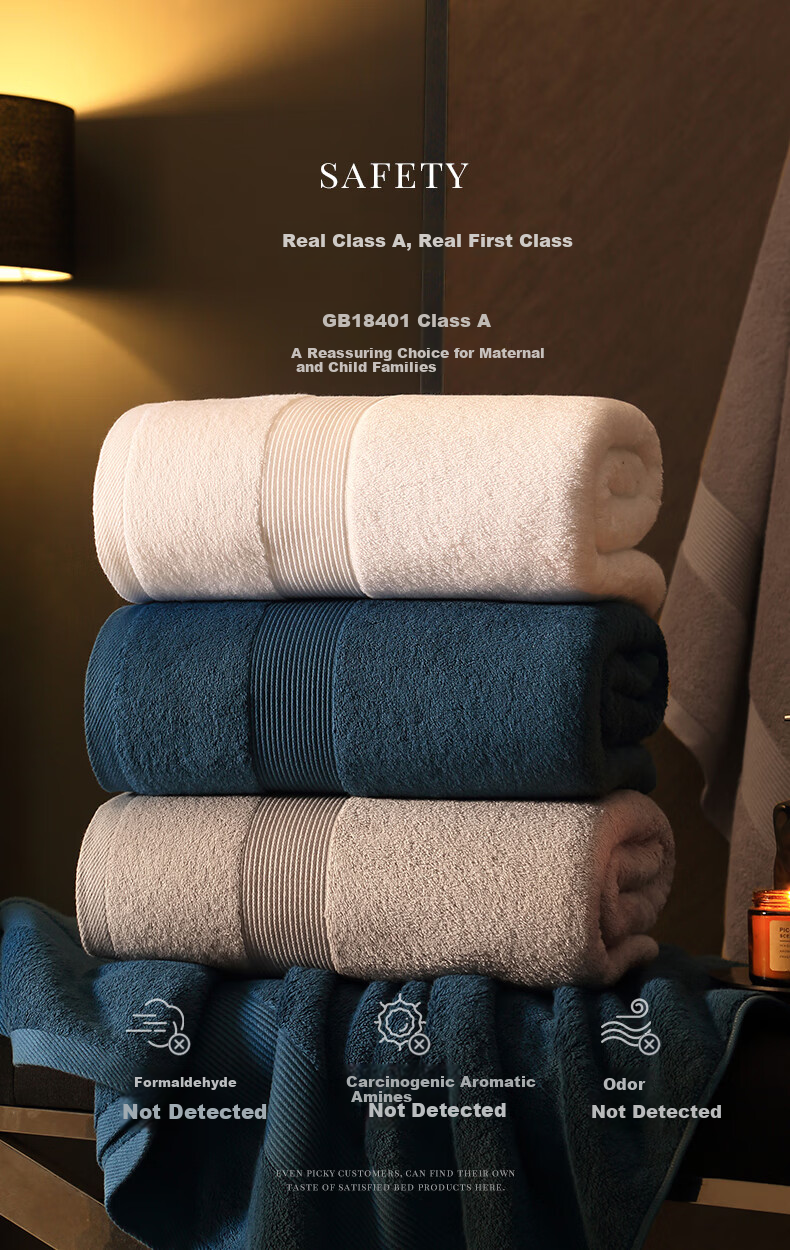 Canasin 1000g Extra Thick Hilton Hotel Bath Towel, Long-Staple Cotton Grade A Adult Bath Towel for Men And Women, Blue 150*100cm 3