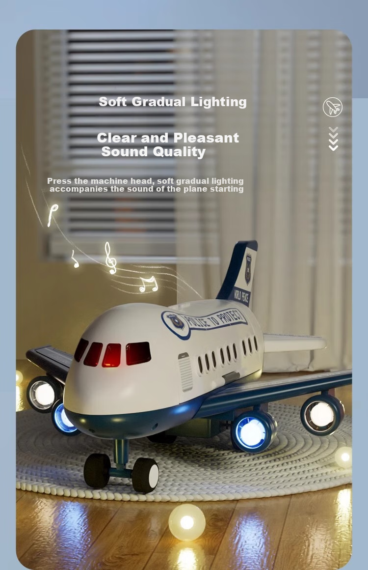 Mabaozibao Airplane Toy for Children Aged 1-3 Boys Large Size Baby Birthday Gift Alloy Car Model Educational Toy 6