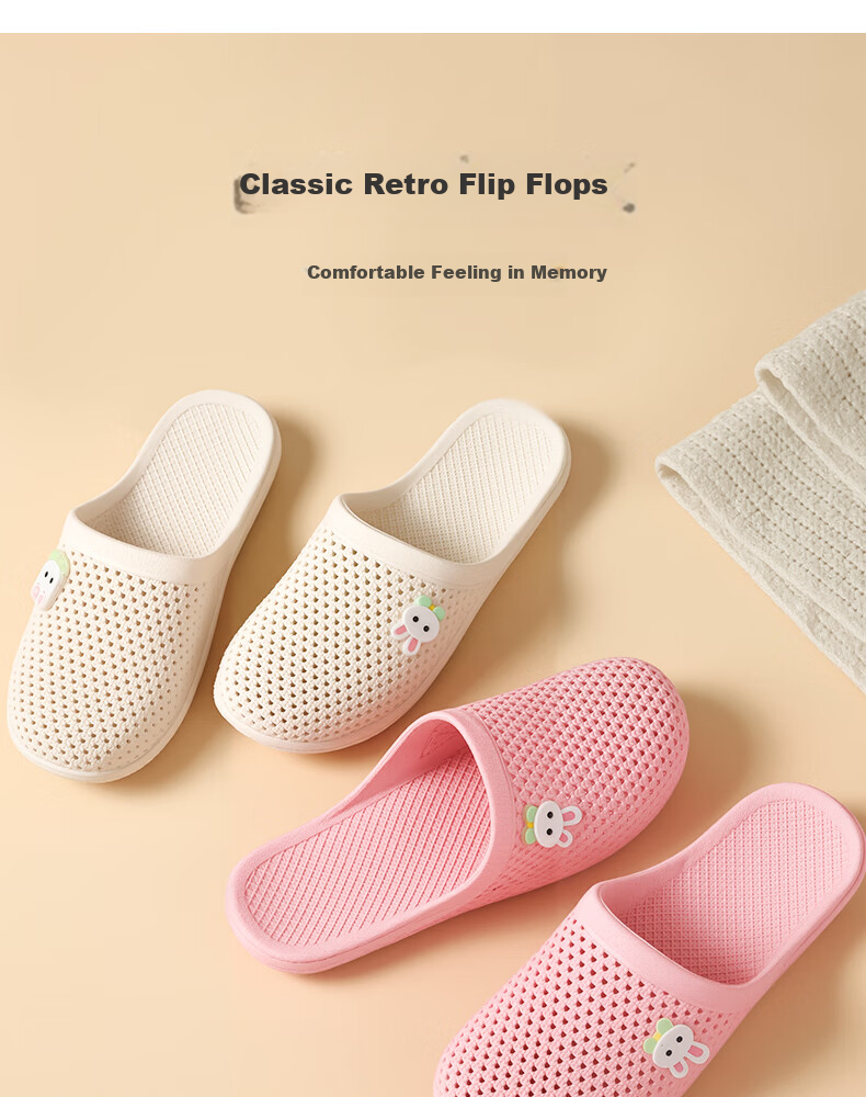 FOOTOPPO Baotou Mesh Breathable Women's Slippers Non-Slip Indoor Foot-Covering Holey Silent Summer Outdoor Half Slippers 3