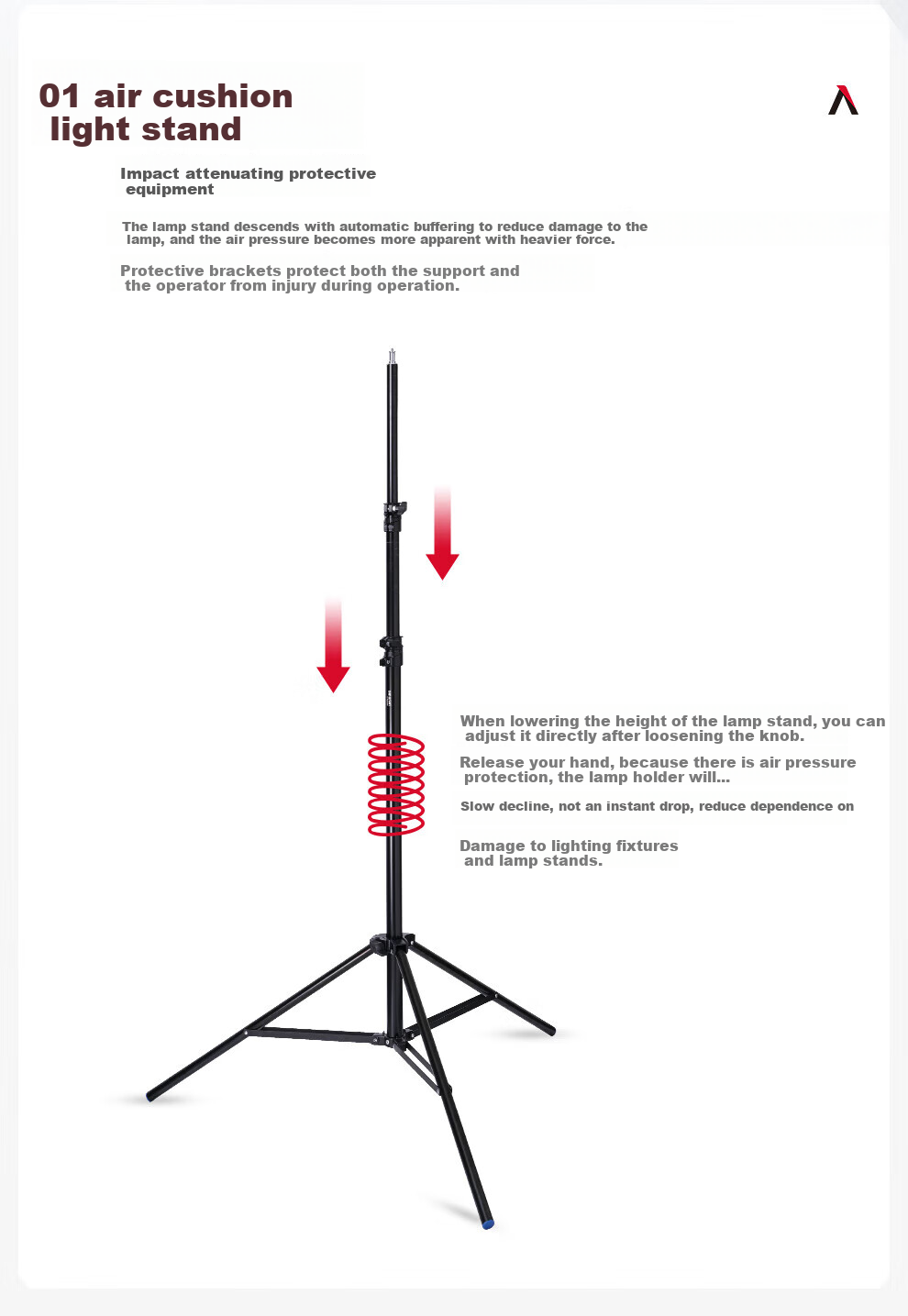 Aputure Live Streaming Fill Light Stand, Crossbar Dual-Use Light Stand, Tripod, Photography Support Frame 2