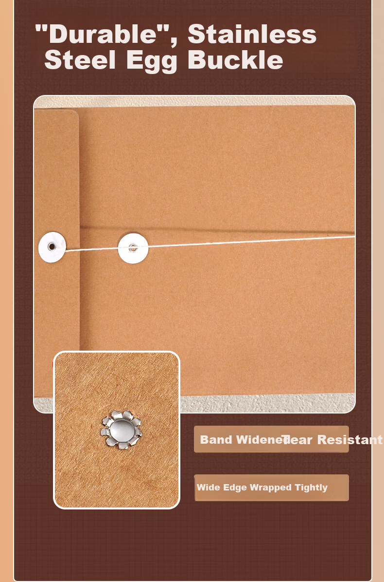 SIMAA 50 A4 Mixed Pulp 150g Kraft Paper File Folders, 3cm Side Width Document Envelopes, File Protection Receipt Storage, Office Supplies, PP411 5