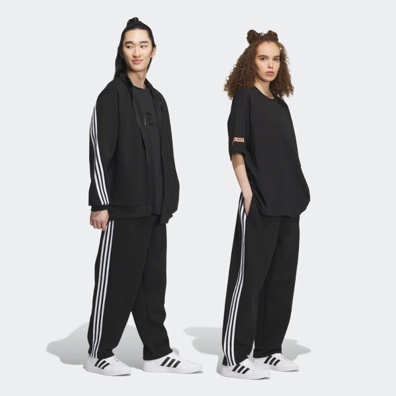 Adidas NEO Unisex Loose Fit Sports Casual Pants IK7621 Black L 2