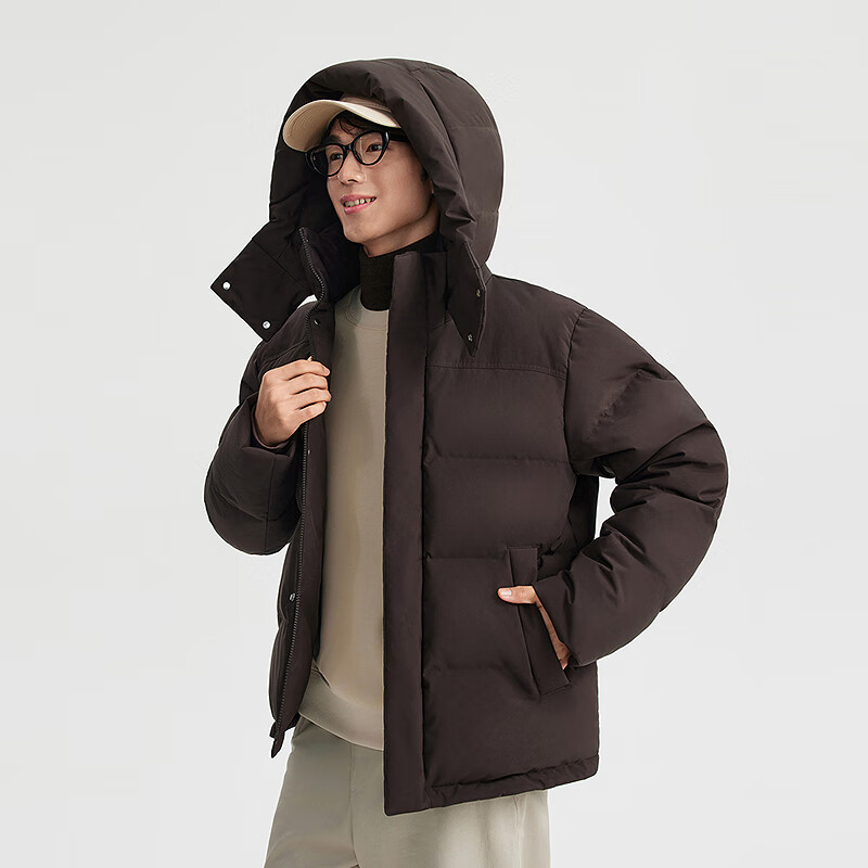 BOSIDENG 25 Years Men's Winter Down Jacket 90% Down Thickened Removable Hood Loose Short Casual Warm Coat