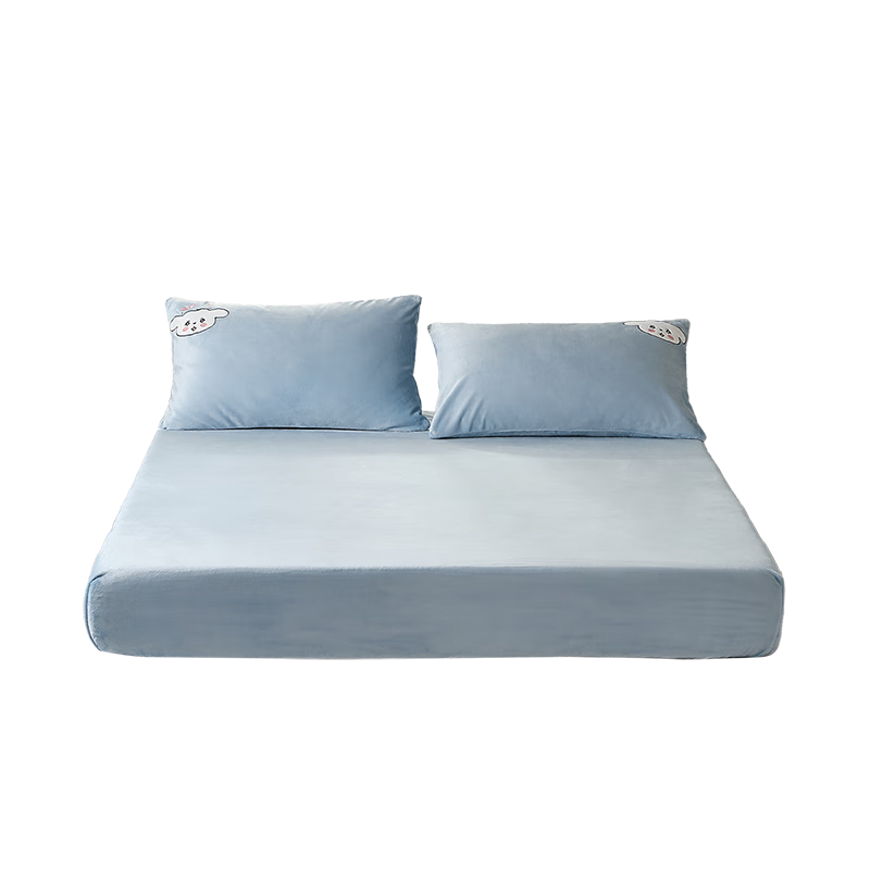 Fuanna Milk Velvet Fitted Sheet Single Winter Thickened Flannel Anti-Static Bed Cover 150*200cm