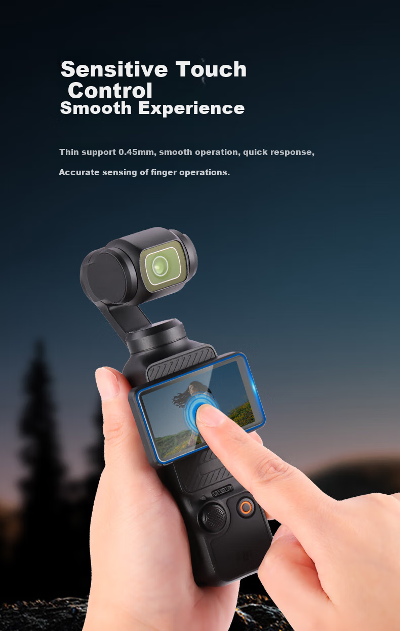 NEEWER Screen Protector for DJI Pocket 4/3, Full Coverage Tempered Glass Film for Action Camera Gimbal, High Definition Anti-Shatter Protective Film, Scratch-Resistant Accessory 6