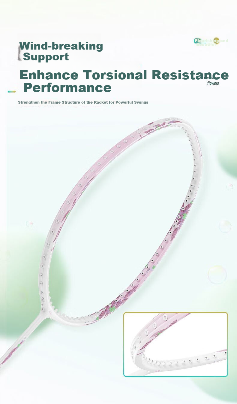 PEAK Double Badminton Rackets for Family And Students, Entry-Level Rackets with Parent-Child Outdoor Carbon Fiber Rackets, Ultra-Light And Durable 5