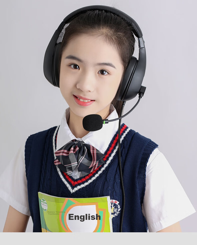 DANYIN D310 English Listening And Speaking Exam Headphones for Gaming, Karaoke, Online Classes, Middle School And College Entrance Exams, English Listening And Speaking Recording Headset with USB Interface, Type-C Universal C-Port Headphones 10