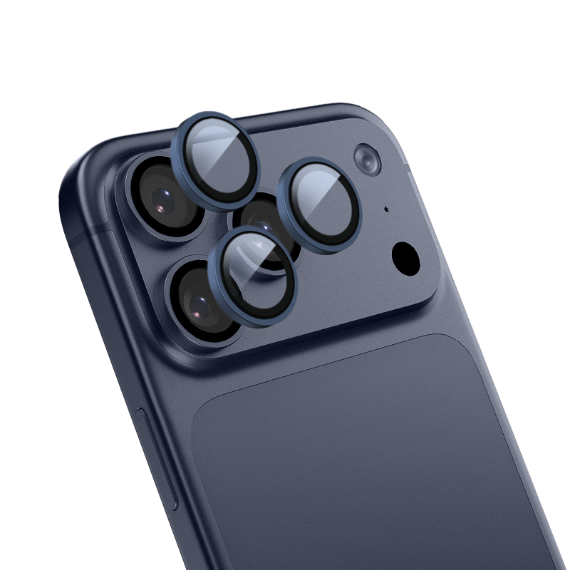 BLUEO iPhone 17 Pro Max Lens Protector Dual Anti-Reflective HD Scratch-Resistant Camera Film Blue