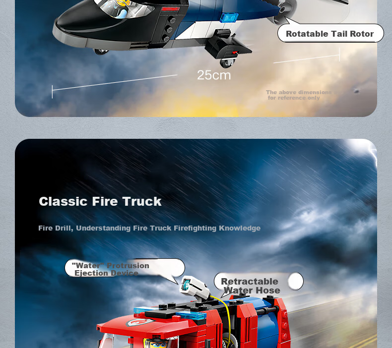 LEGO City 60462 Helicopter Fire Truck And Submarine Set, Boys And Girls Children's Toy Birthday Gift 8