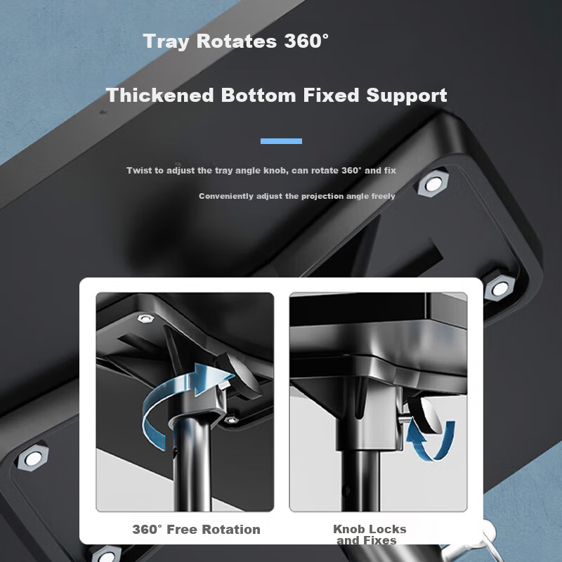 Zhiying Projector Stand Bedside Floor Triangle Tray Wall-Mounted Storage Rack Home Use No Drilling Required Extendable Compatible with XGIMI, Jmgo, Xiaomi, Xiaoming, Dangbei, Dayan, Orange, Ruggier
