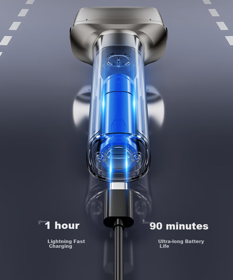 Qiman Electric Shaver Reciprocating Alloy Razor for Men with Three Heads Fully Washable Dry And Wet Dual Shaving Gift Box Set Birthday Present for Husband Or Boyfriend [Mid-Autumn Festival Gift] 24