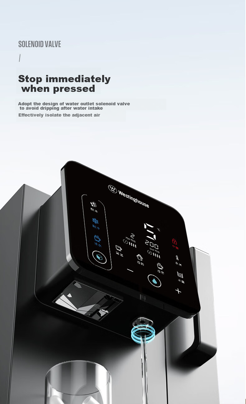 Westinghouse Pittsburgh I5 Ice Maker And Water Purifier, All-In Cooling And Heating Machine with No Installation Required RO Reverse Osmosis Water Purifier, Integrated Hot And Cold Purification Direct Drinking Machine 24