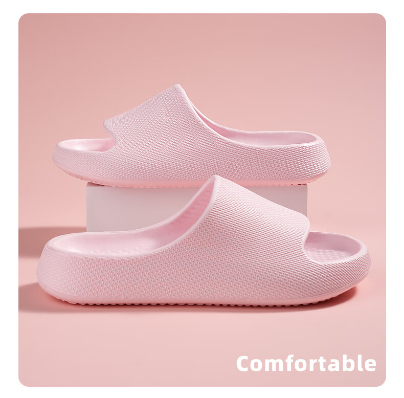 CARTELO Women's Home Bathroom Slippers Indoor Shower Flip Flops 1608 Pink Size 36-37 1