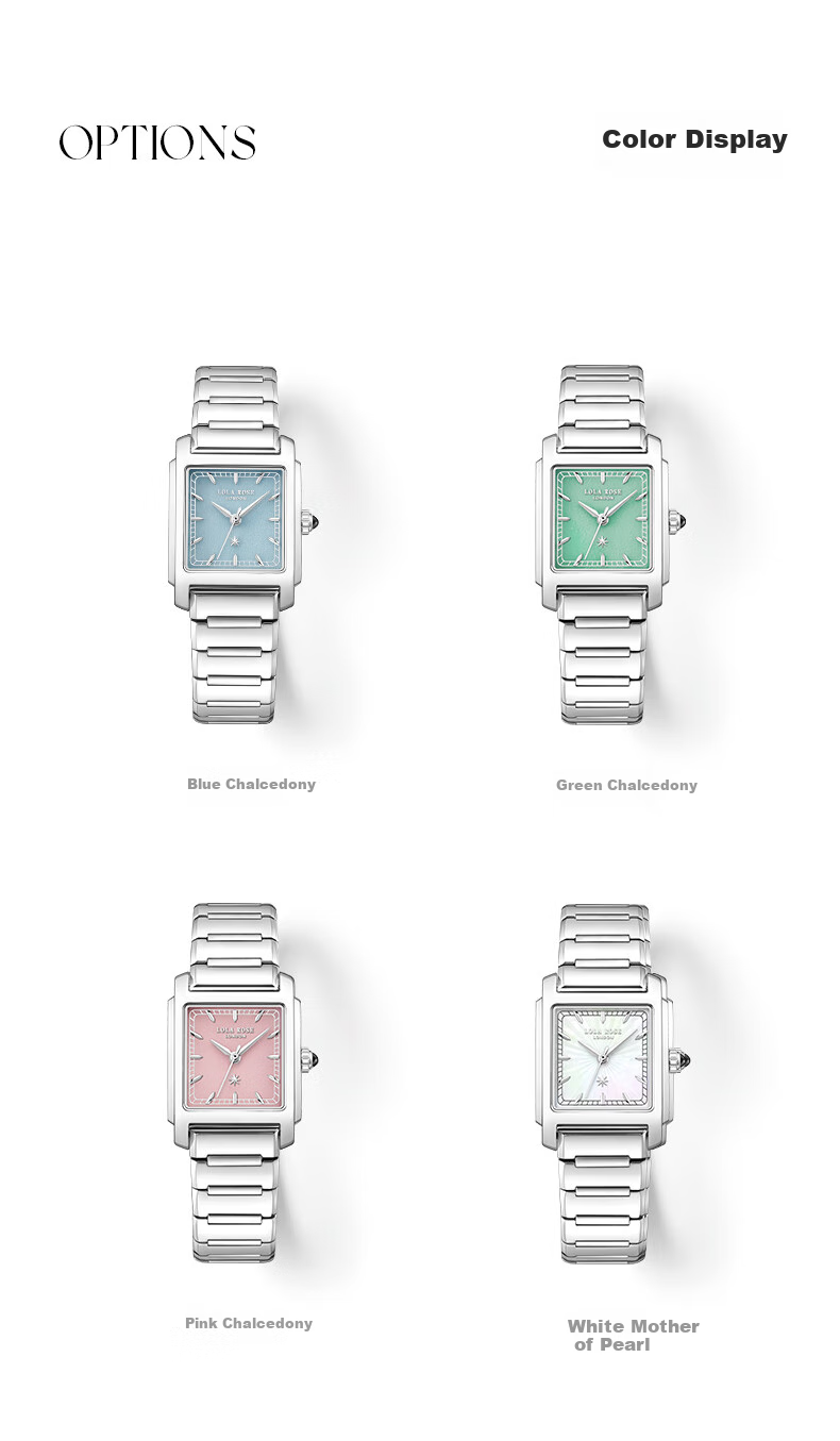 LOLA ROSE Urban City Tour Small Square Watch for Women, Versatile Commuter Birthday Gift for Girls 15