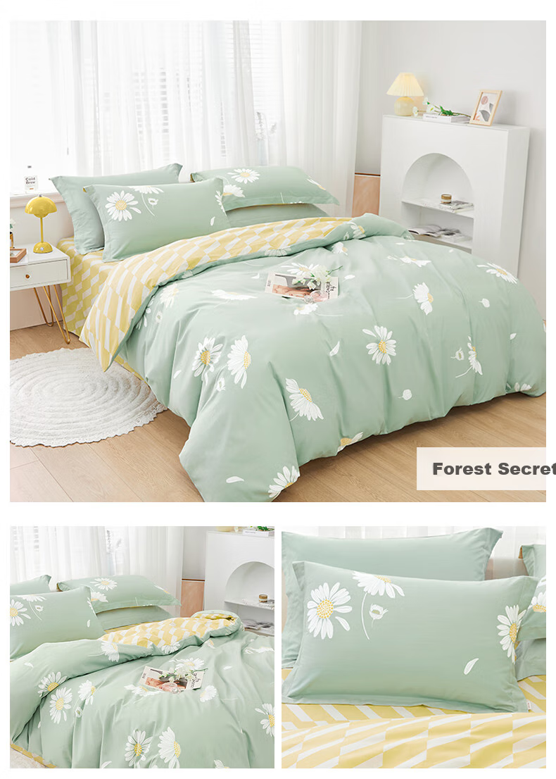 BEYOND Home Textiles High-Count Pure Cotton Duvet Cover, Single Piece, Printed Floral Pattern, Fragrant Duvet Cover, 150*210cm, Home And Living Room 9