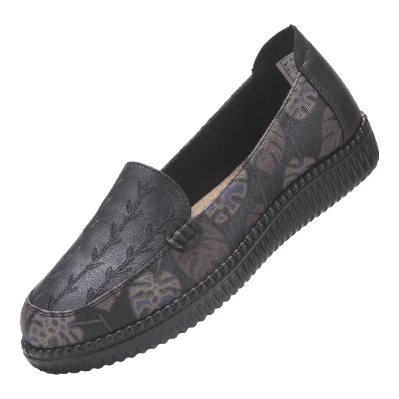 Taiheyuan Spring and Autumn Soft Sole Comfortable Breathable Lightweight Non-Slip Soft Sole Elderly Slip-On Loafers for Older Women