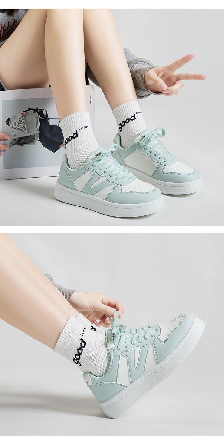 Global Nai Fufu Popular Dopamine Shoes Women 2025 Spring Autumn New White Casual High-Value Sneakers Women 7