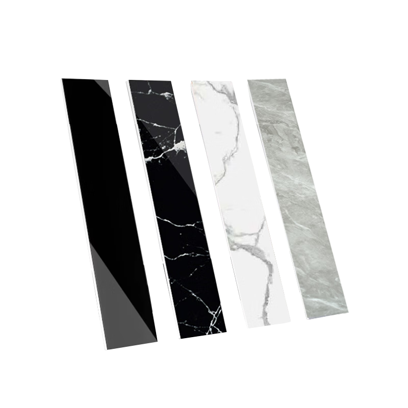 Ouma Self-Adhesive Thick PVC Baseboard Sticker, Window Sill And Door Frame Decorative Wall Corner Trim, Mesh Black, 10*60cm*5 Pieces