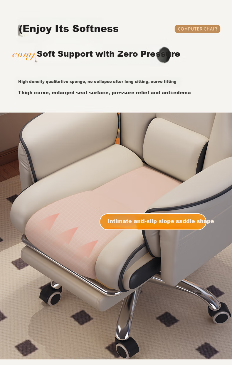 Chibailun Computer Chair, Home Gaming Chair, Sofa Chair, Ergonomic Chair, Bedroom Study Chair with Backrest, Adjustable Height Study Chair 10