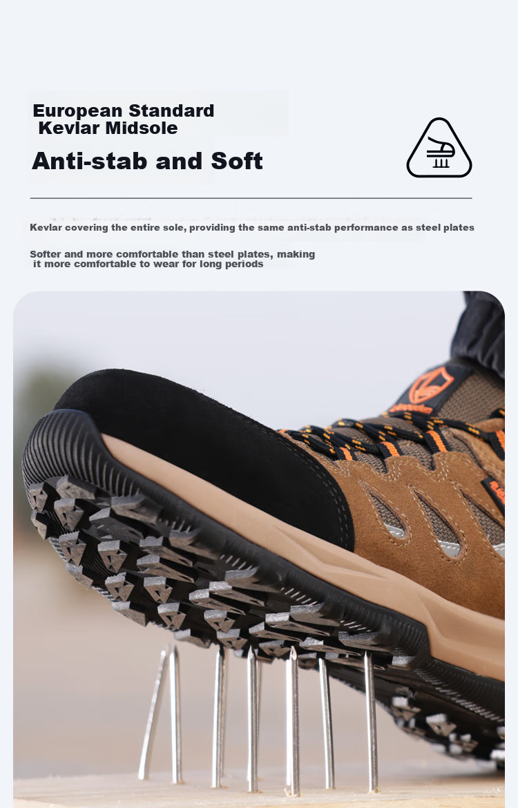 Lanoudun Safety Shoes for Men, Electrician Insulated 10KV, Non-Slip, Anti-Smashing, Puncture-Resistant, Comfortable, Breathable Work Boots D206GY Size 44 6