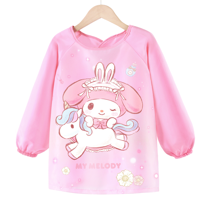 Hello Kitty Kids Waterproof Bib Apron Reversible Baby Eating Smock Painting Smock U4202 Rose Pink Size L
