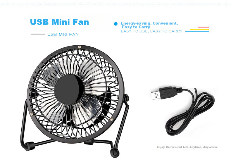 Befon Small Desk Fan, Electric Fan for Dormitory, Quiet Mini Clip-On Fan, USB Fan for Office, 6-Inch Mini Tabletop Fan, Baby Feeding Fan, Blue 0963 2