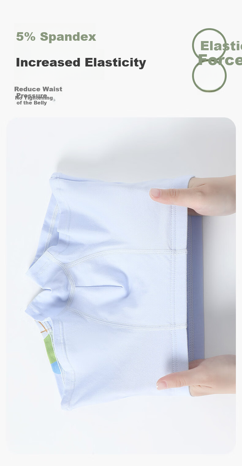 FENTENGCARE Children's Underwear [Class A Cotton, 7A Antibacterial] 6-Pack Boys' New Cartoon Pure Cotton Crotch Boxer Briefs for Boys 17