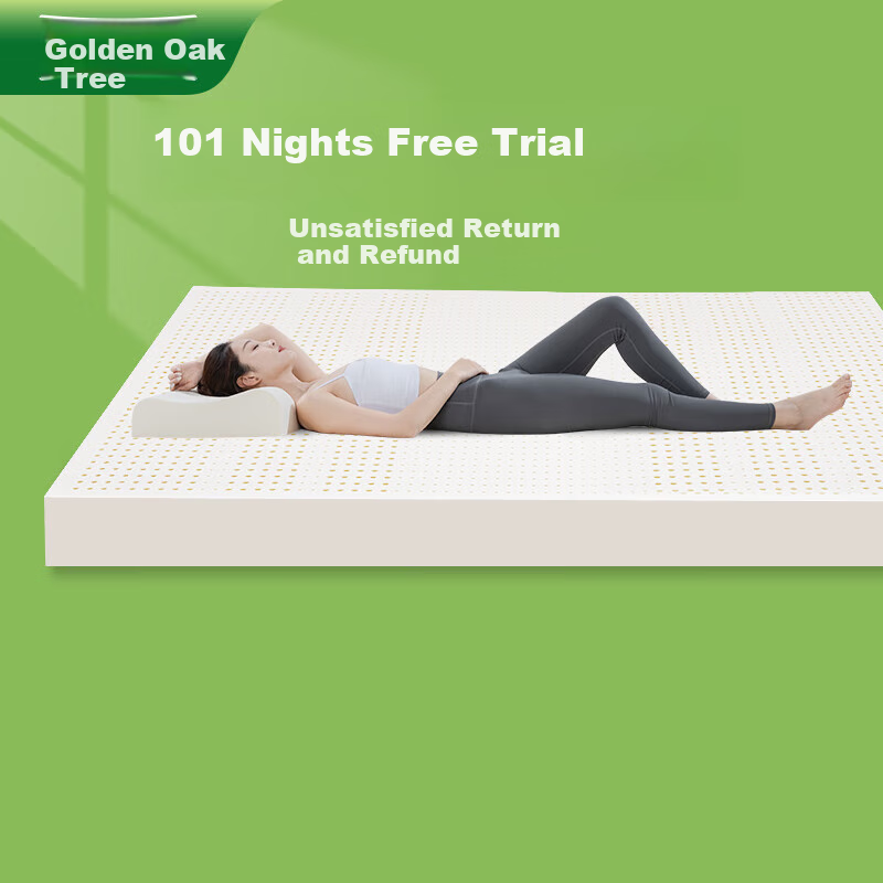 Матрас Jinxiangshu Tai Shu Latex Mattress, натуральный латекс из Таиланда, для дома и студентов, 1.5*2 метра, средней жесткости