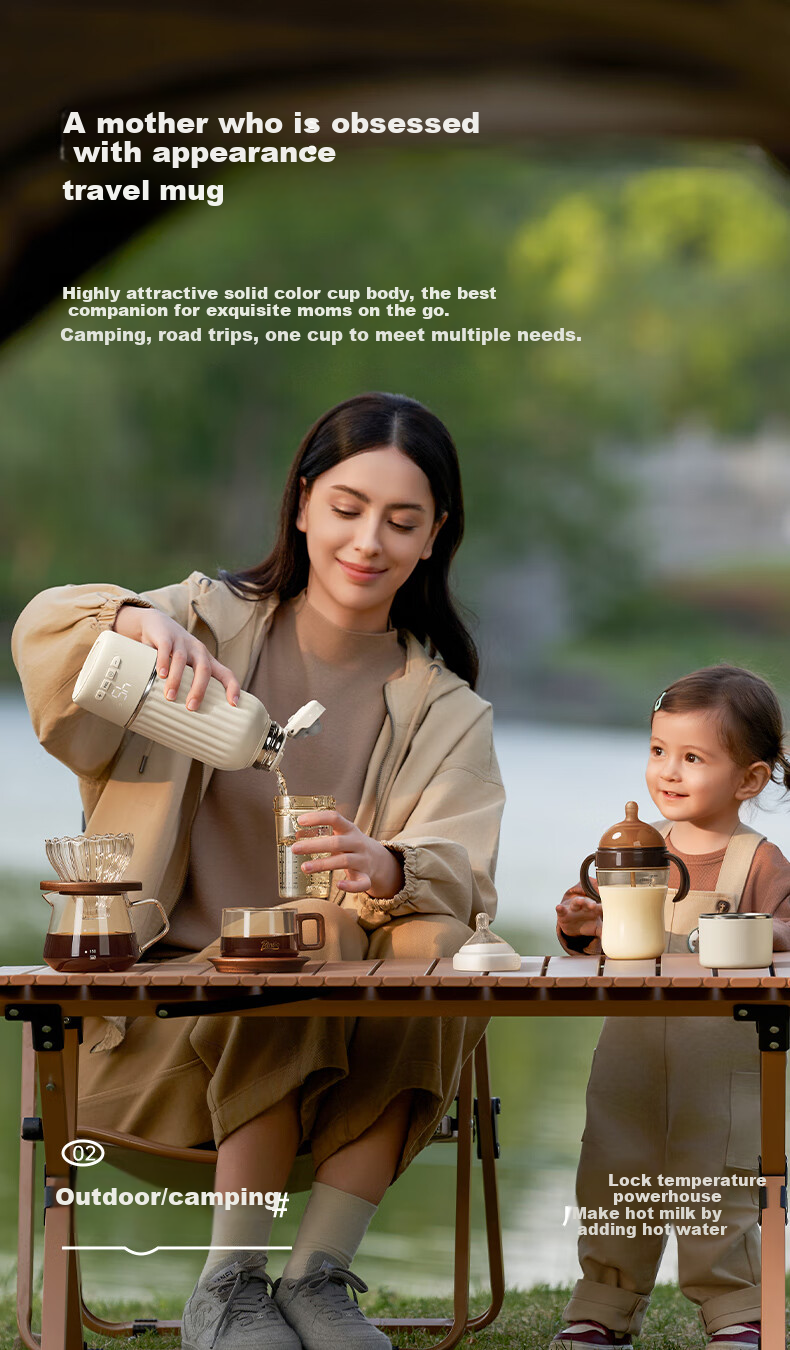Little White Bear Thermostatic Baby Portable Thermos Milk Warmer Water Boiler Insulated Cup H2 6