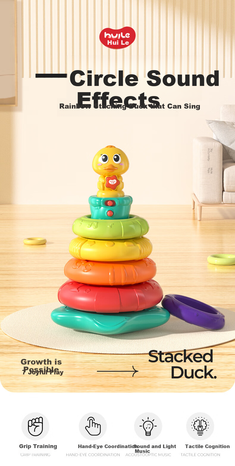 HuiLe Toys Montessori Busy Board Early Education Baby Toy for 1-3 Years Old Boys and Girls Birthday Gift 1