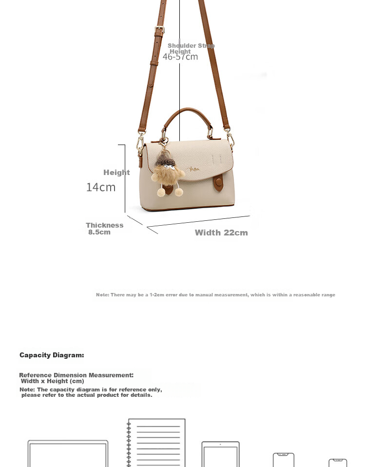 Millies Leather Handbag, Women's Fashionable Cambridge Bag, Light Shoulder Crossbody Bag, Practical Birthday And Mother's Day Gift for Mom 10