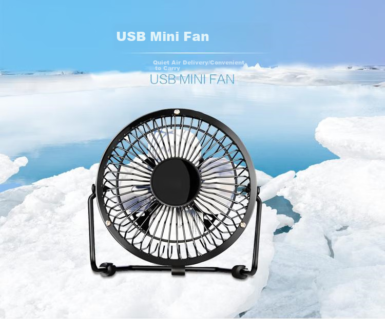 Befon Small Desk Fan, Electric Fan for Dormitory, Quiet Mini Clip-On Fan, USB Fan for Office, 6-Inch Mini Tabletop Fan, Baby Feeding Fan, Blue 0963 4
