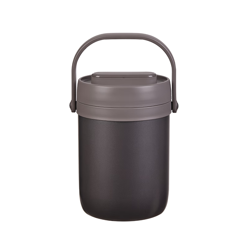 JD Original Insulated Lunch Box, 304 Stainless Steel Food Container, Individual Meal Box for Office Workers, Multi-Layer Student Bento Box, 2.2L Black