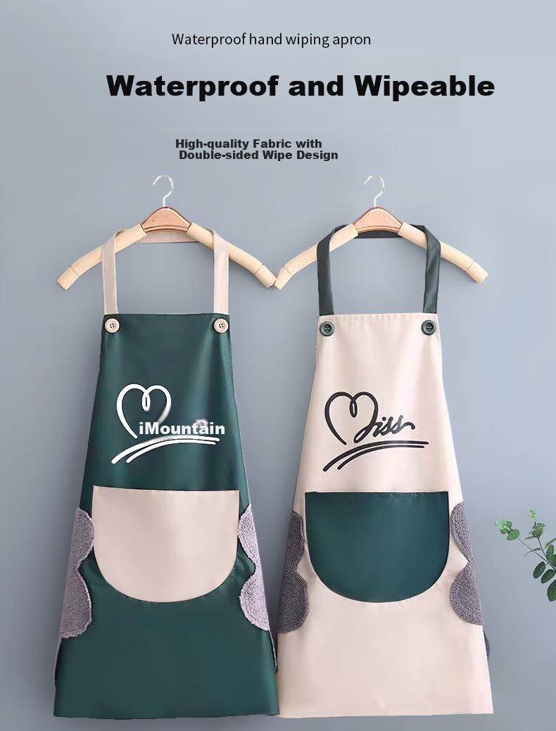 Younuokang [2-Pack] Apron, Kitchen Home Use Waterproof And Oil-Proof, Unisex for Men And Women, Cooking Neck-Hanging Coverall Workwear 1
