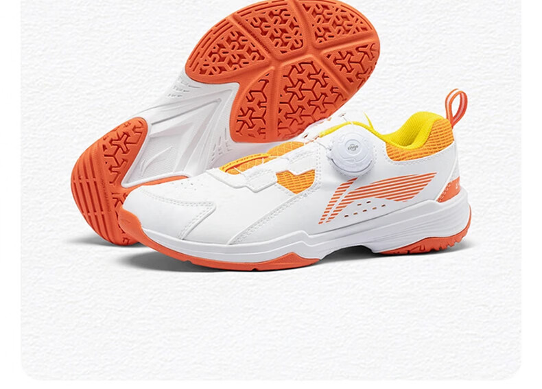 LI-NING Badminton Shoes Youth Kids Sports Shoes All-Rounder V Knob Competition Training Non-Slip Wear-Resistant 1