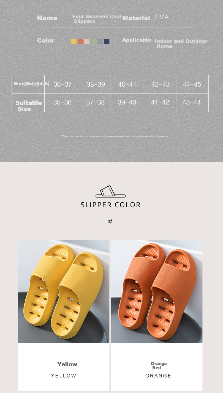 GUOLUOFEI EVA Slippers, Non-Slip, for Home Use, Shower Sandals, Bathroom Hollow Design, Water Draining, for Men And Women, Summer Season, Navy Blue, Size 40-41 4