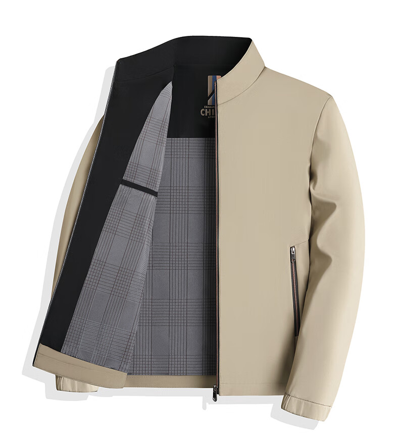 TUCANO Men's Spring Autumn Lightweight Jacket Middle-aged and Elderly Business Windproof Stand Collar Coat Dad's Executive Jacket 9