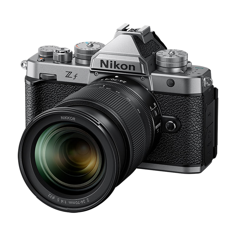 Nikon Zf 24-70mm f/4 S Full-Frame Retro Mirrorless Camera Kit Silver Body Nikon Original High-Speed Continuous Shooting