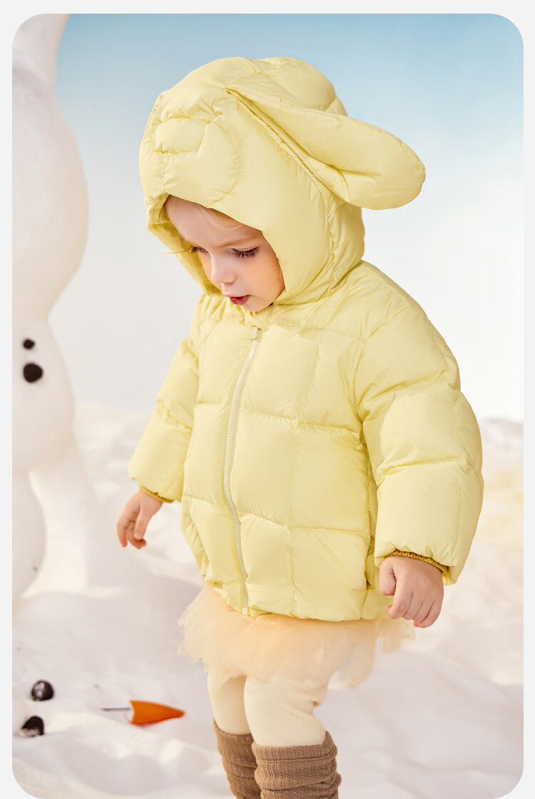 Minibala Kids Unisex Three-Proof Down Jacket Baby Goose Down Warm Coat 2025 Winter 5
