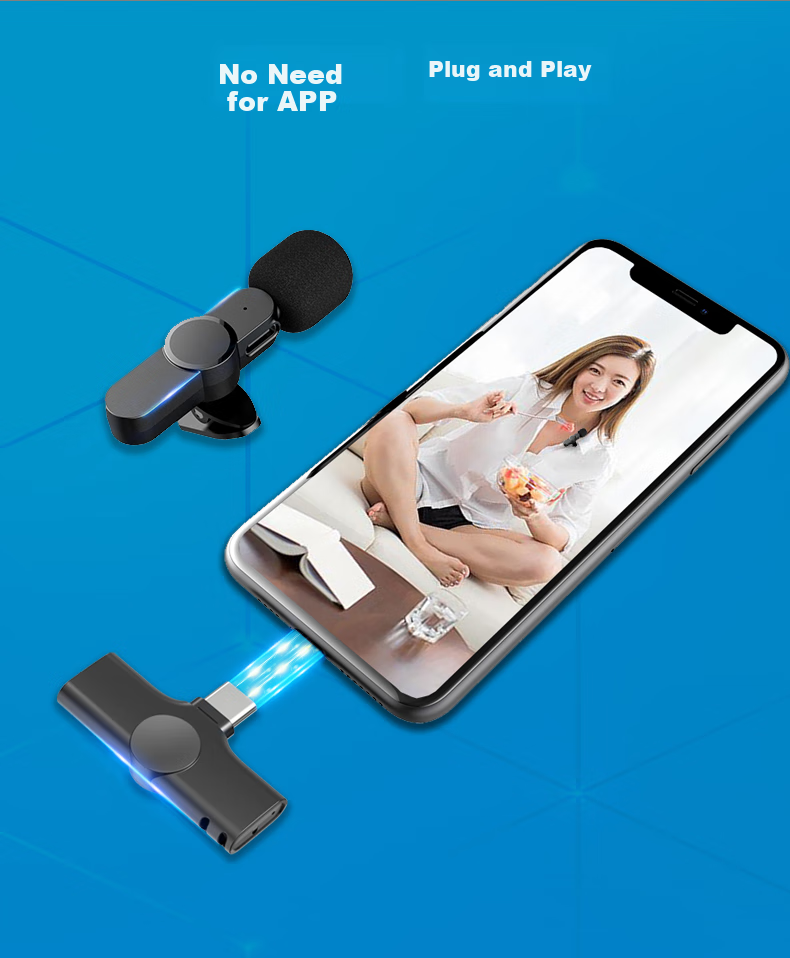 EARISE Wireless Lavalier Microphone for Mobile Live Streaming, Outdoor Interviews, Short Video Recording, Vlog Audio Recording, Android Type-C Interface Microphone 2