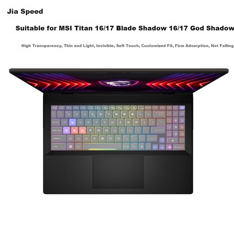 Jiasu, MSI Titan 16/17 AI 2025 Blade Shadow 16/17 Starlight 15, Shenying 16/17 Keyboard Cover, MSI Laptop Keyboard Protective Film, Dust Cover