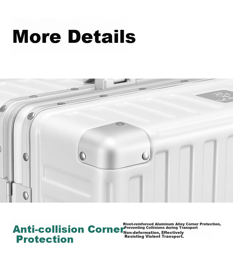 ROAMING Luggage Suitcase, Large Capacity Trolley Case for Men And Women, Travel Bag with Password Lock, Leather Suitcase, 26 Inches, Black 14