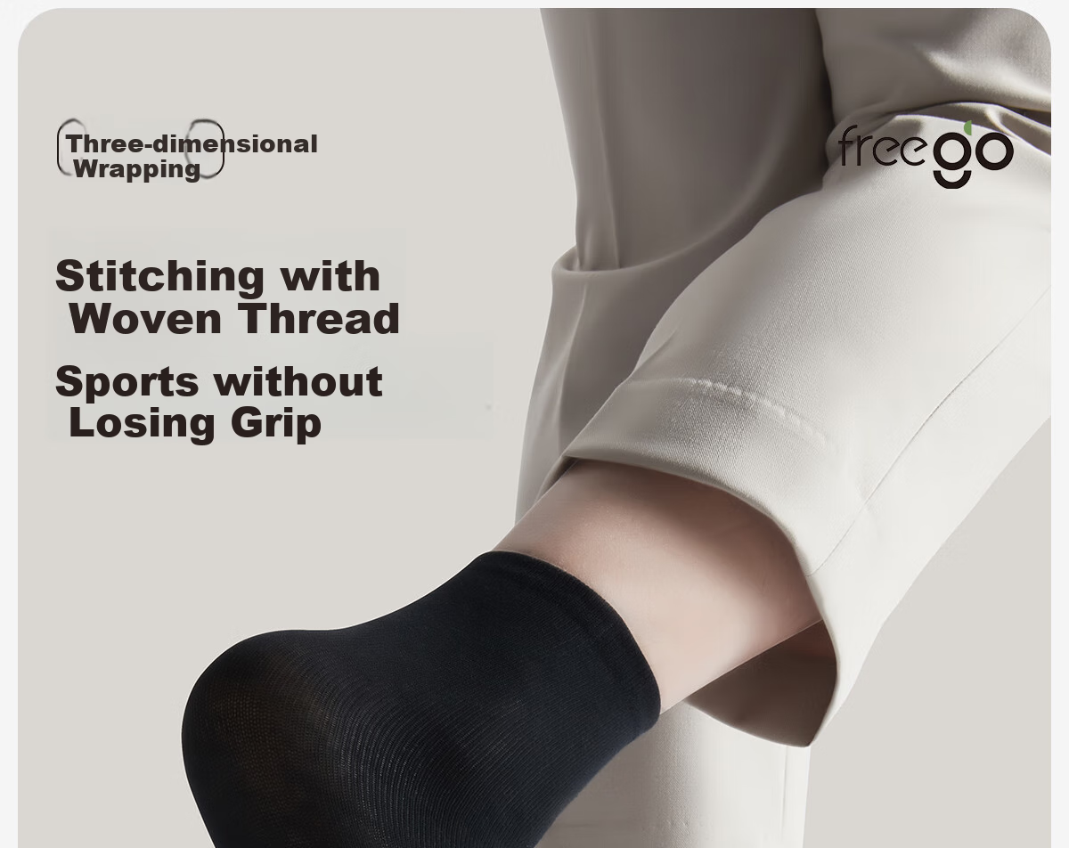 Freego Disposable Black Cotton Socks for Men And Women, Thin Travel All-Season Cotton Socks, Sweat-Absorbing Breathable Sports Socks, No-Wash 7