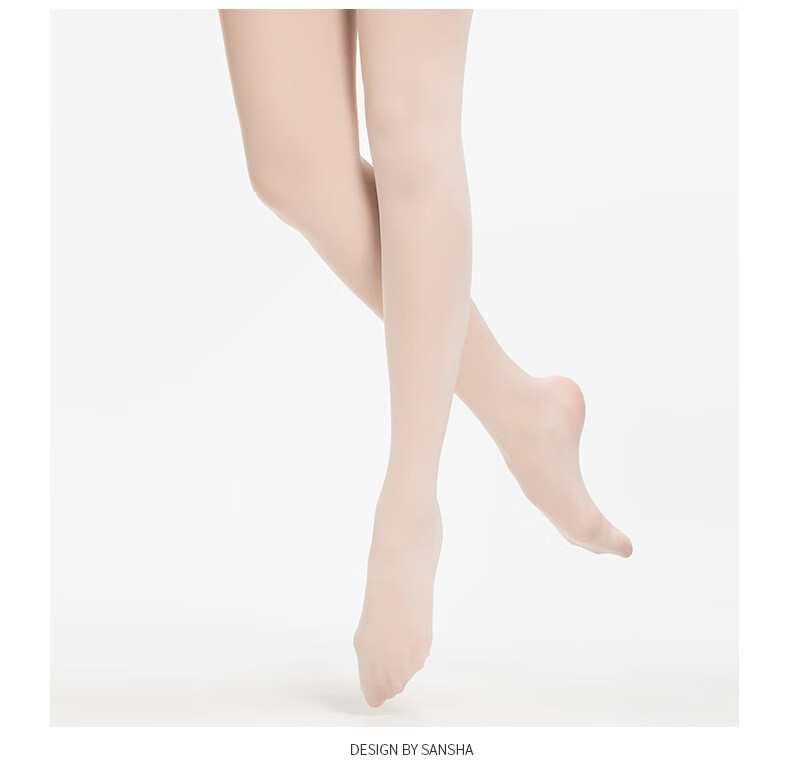 Sansha Ballet Dance Tights for Women, Anti-Snag Super Stretch Performance Socks, White, M (120-140CM) 4