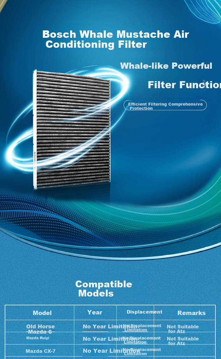 BOSCH Air Conditioning Filter Element 4281 for Besturn B50/B70/B90/X80/Mazda6CX7/Baojun610/630 2
