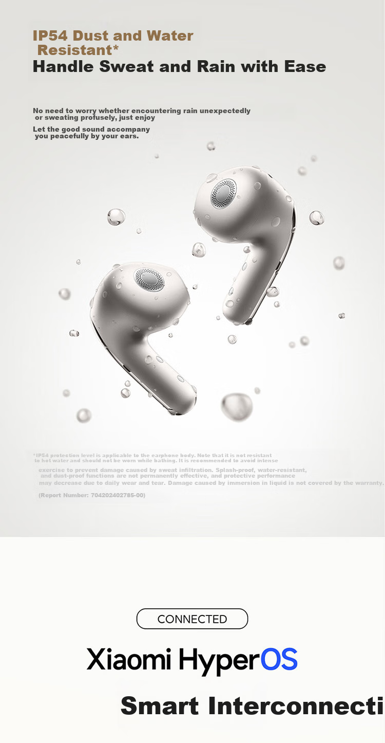 MI Buds 5 [Lei Jun's Choice] Noise-Cancelling Earphones Semi In-Ear Bluetooth Headphones Compatible with Android And Apple Phones (Snow White) 12