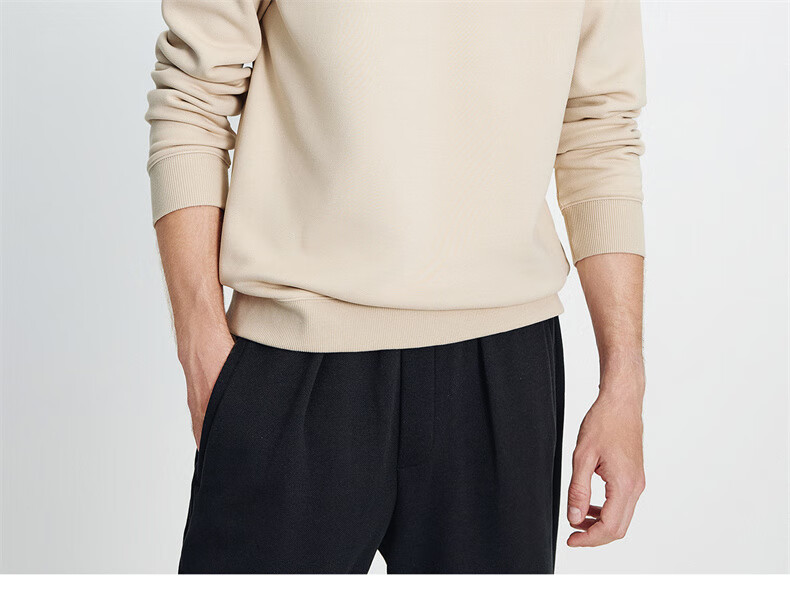 Navigare Italian Small Sailboat Autumn Winter Men's Fleece Lined Crewneck Skin-Friendly Warm Innerwear Top 1135805302 14