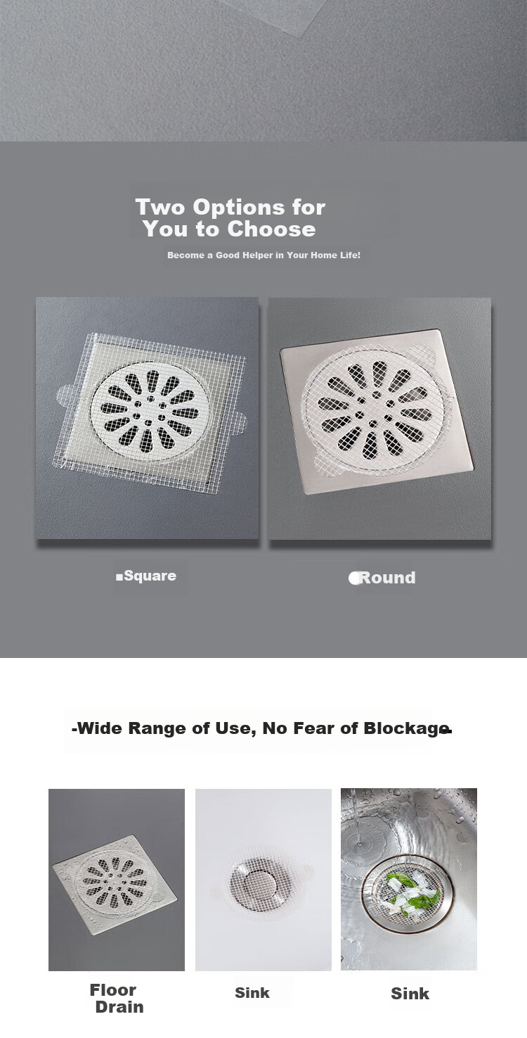 Imakara Bathroom Long Strip Drain Sticker, Toilet Drain Filter Mesh, Hair Filter Drain Sticker, Filter Mesh Cover 7